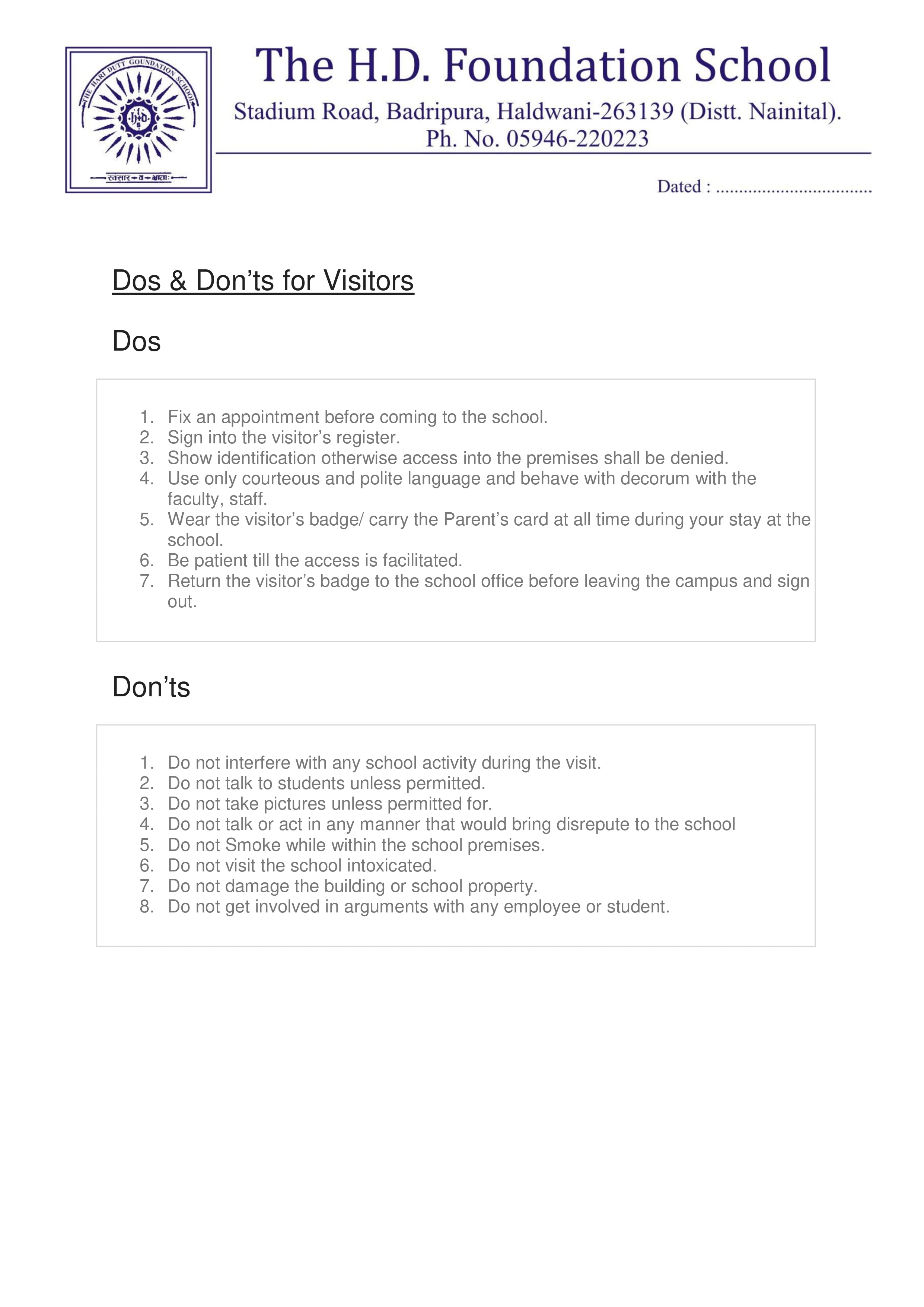 Fee Structure for Academic Session 2025-26